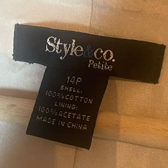 Style & Co. Petite 100% Cotton Button Front Jacket - Picture 13 of 13